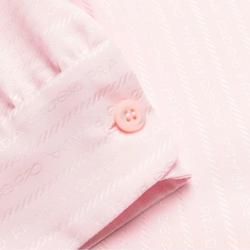 PRADA***Pink Bow-Tie Silk Midi Dress***42; US 8 $3350 - Picture 6 of 10